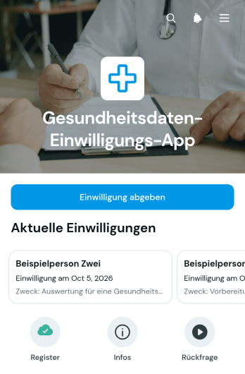Gesundheitsdaten-Einwilligungs-App