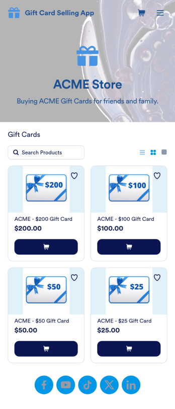 Gift Card Selling App Template