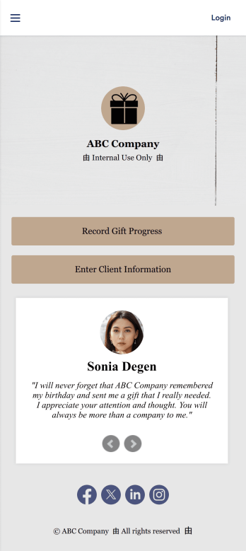 Gift Tracking App Template