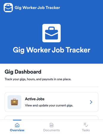 Gig Worker Job Tracker App Template
