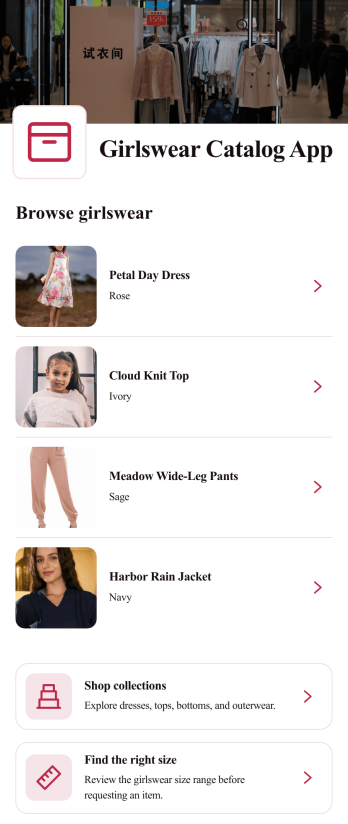 Girlswear Catalog App Template