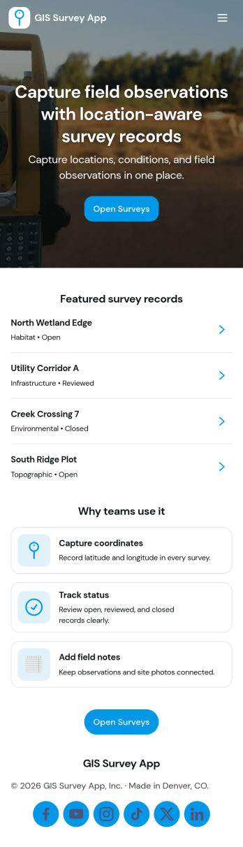 Gis Survey App Template