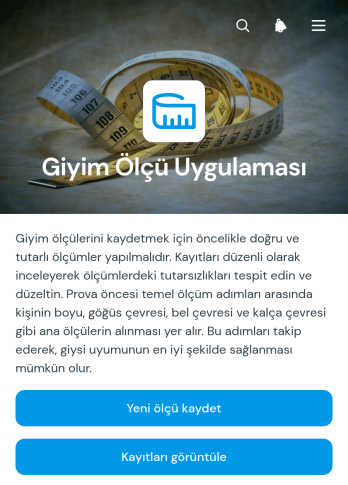 Giysi Ölçüsü Uygulama Șablonu