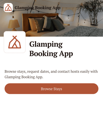 Glamping Booking App Template