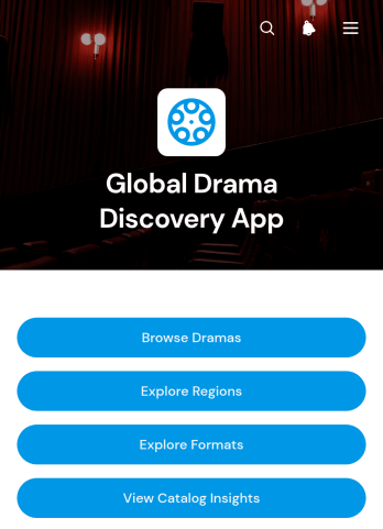 Global Drama Discovery App Template