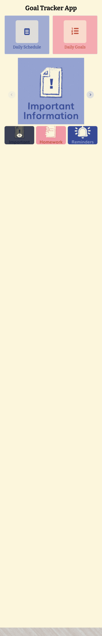 Goal Tracker App Template