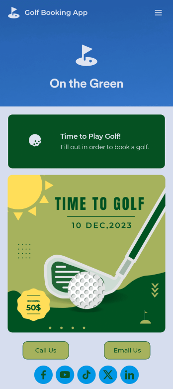 Golf Booking App Template