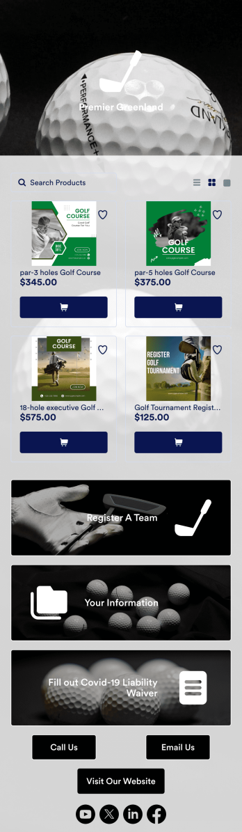 Golf Course App Template