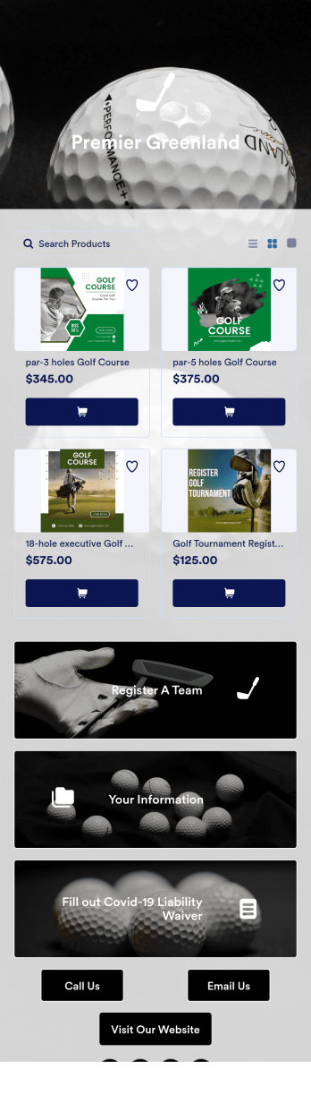 Golf Course App Template