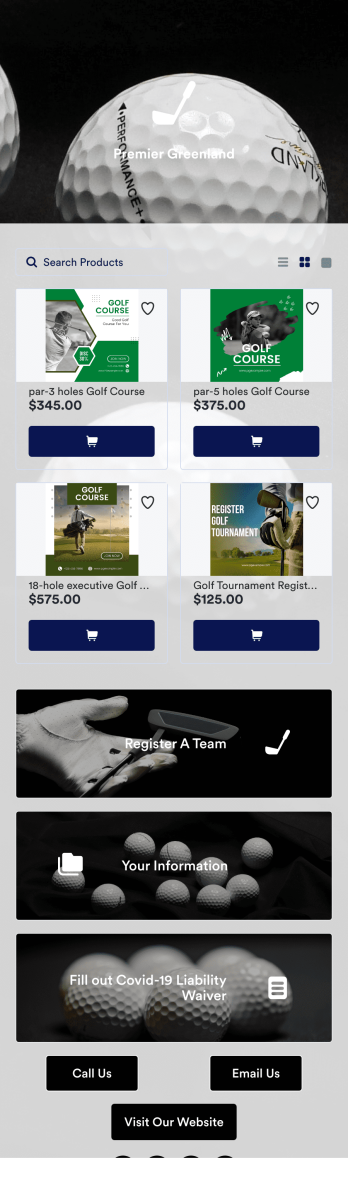 Golf Course App Template