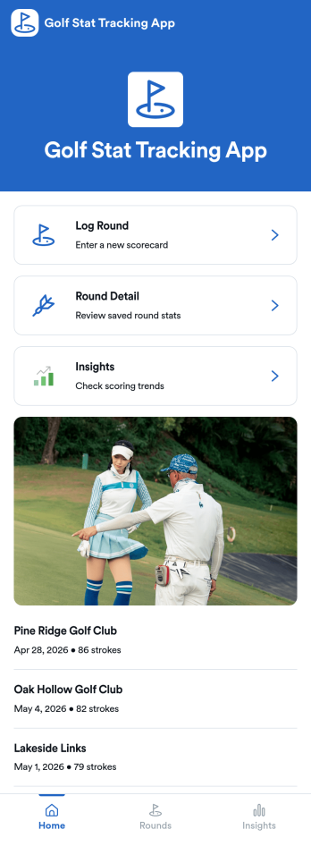 Golf Stat Tracking App Template