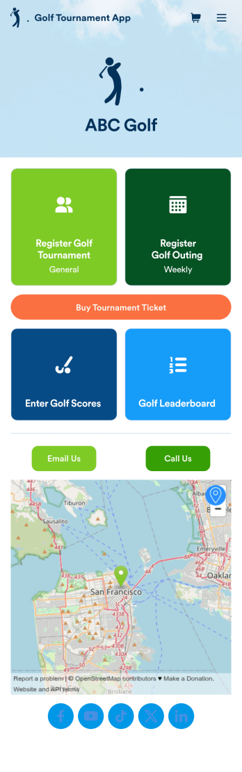 Golf Tournament App Template