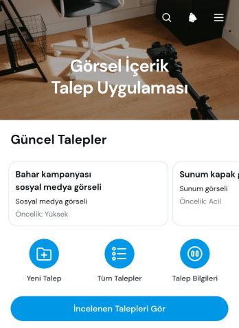 Görsel İçerik Talep Uygulama Șablonu