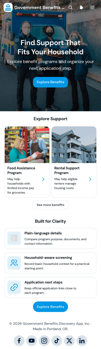 Government Benefits Discovery App Template