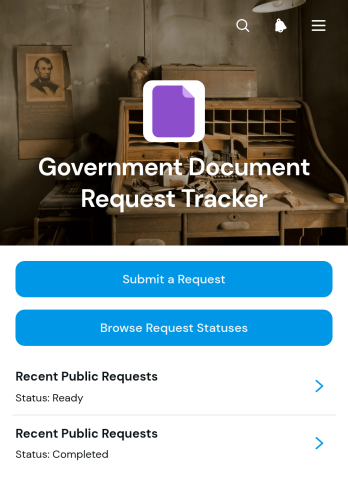 Government Document Request Tracker App Template