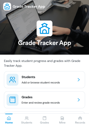 Grade Tracker App Template