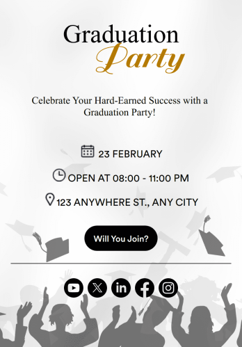 Graduation Invitation App Template