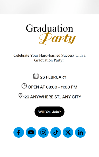 Graduation Invitation App Template