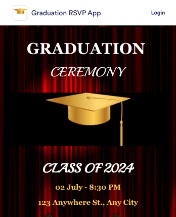 Graduation RSVP App Template