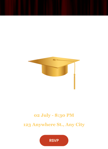 Graduation RSVP App Template