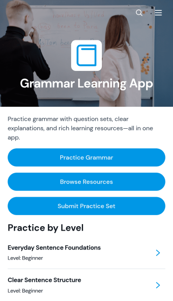 Grammar Learning App Template