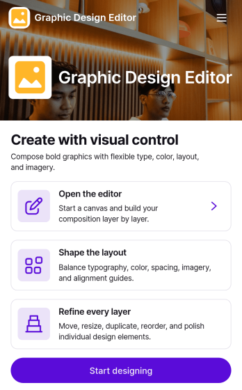 Graphic Design Editor App Template