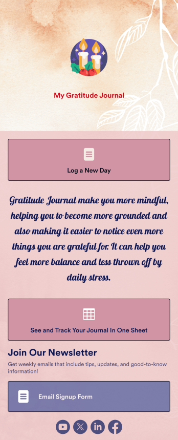 Gratitude Journal App Template