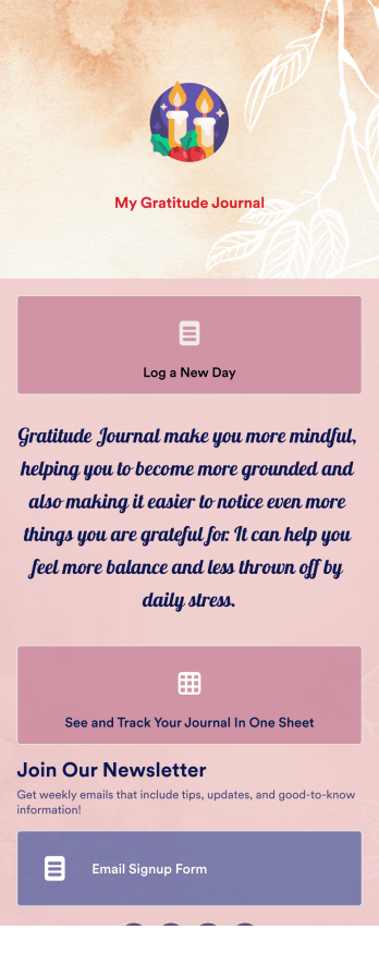 Gratitude Journal App Template