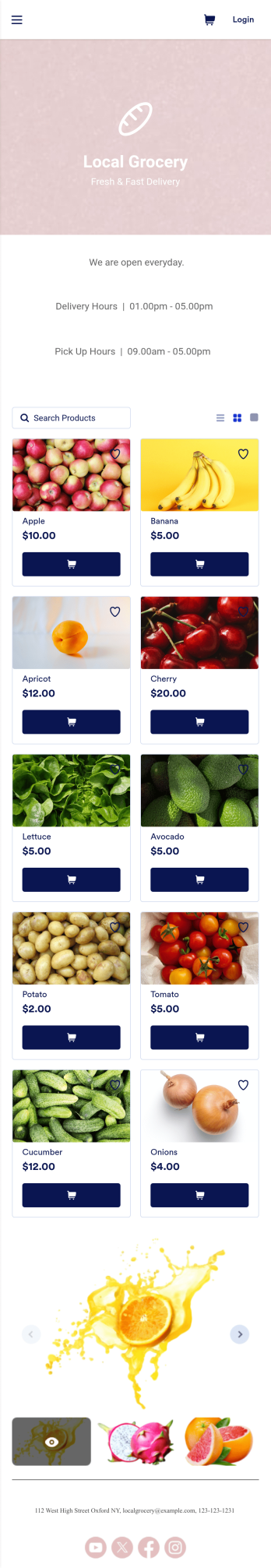 Grocery Delivery App Template