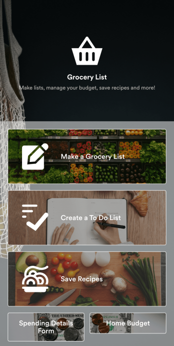 Grocery List App Template
