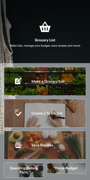 Grocery List App Template