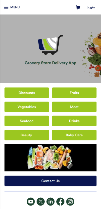 Grocery Store Delivery App Template