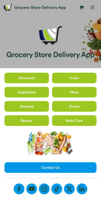Customizable Grocery Store Delivery App