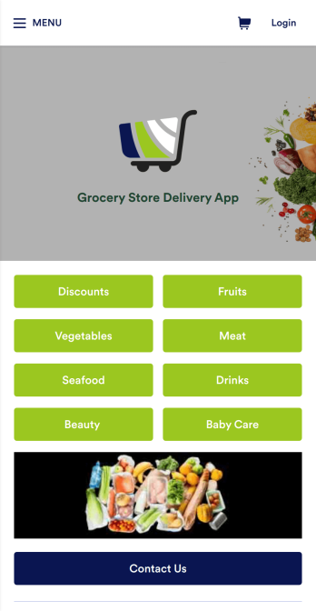 Grocery Store Delivery App Template