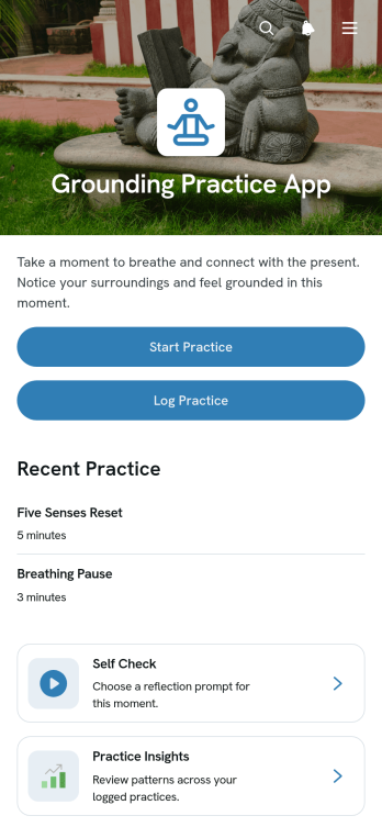 Grounding Practice App Template