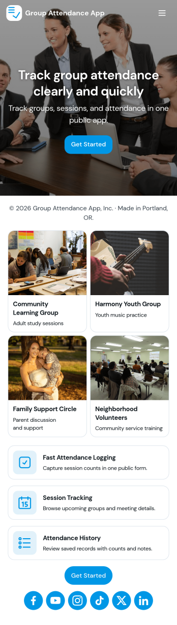 Group Attendance App Template