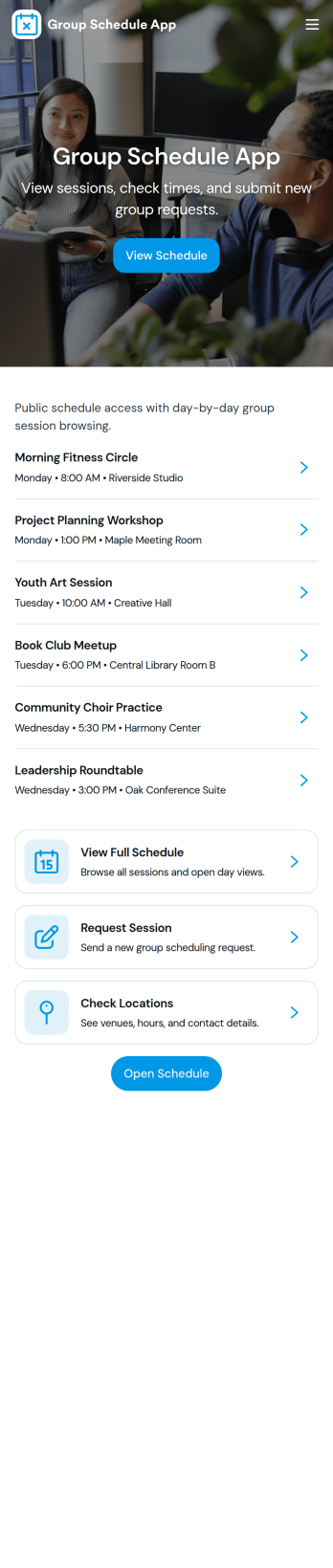 Group Schedule App Template