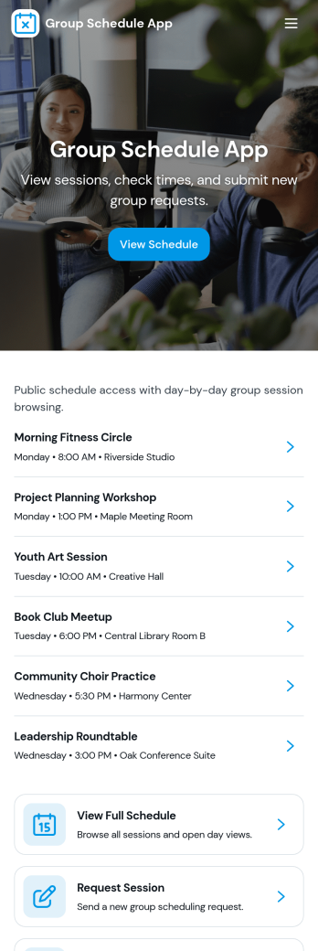 Group Schedule App Template