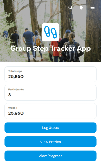 Group Step Tracker App Template
