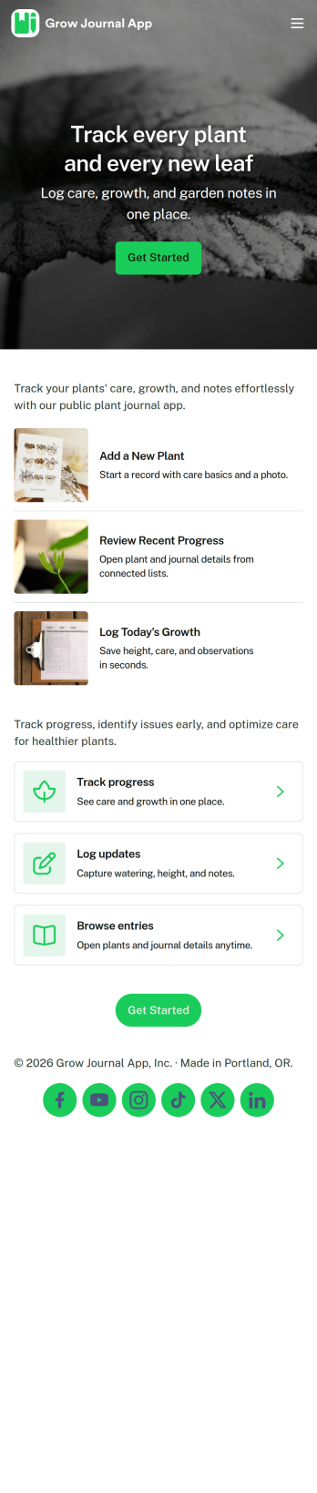 Grow Journal App Template