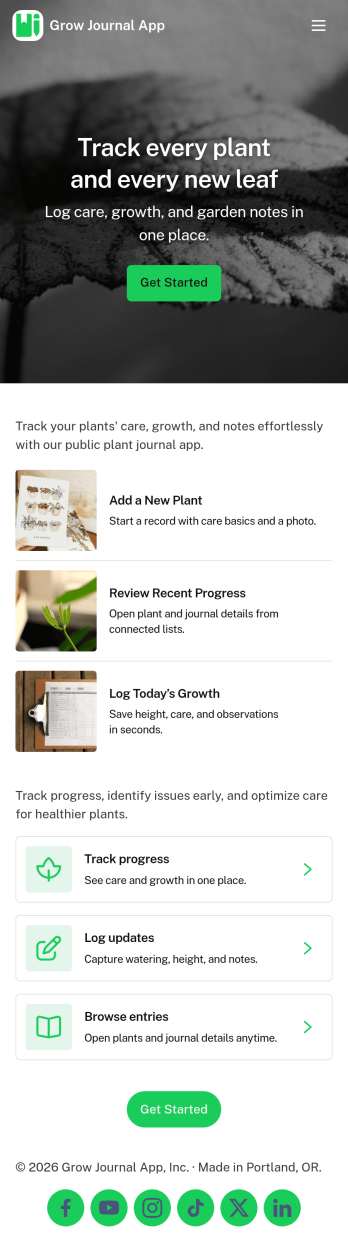 Grow Journal App Template