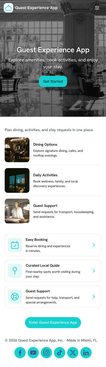Guest Experience App Template