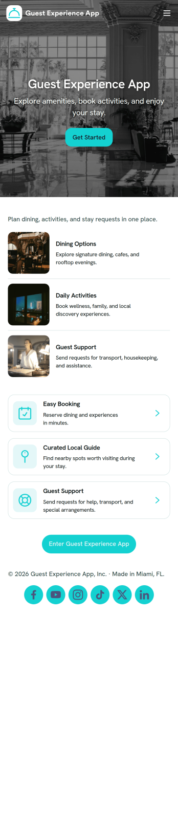 Guest Experience App Template