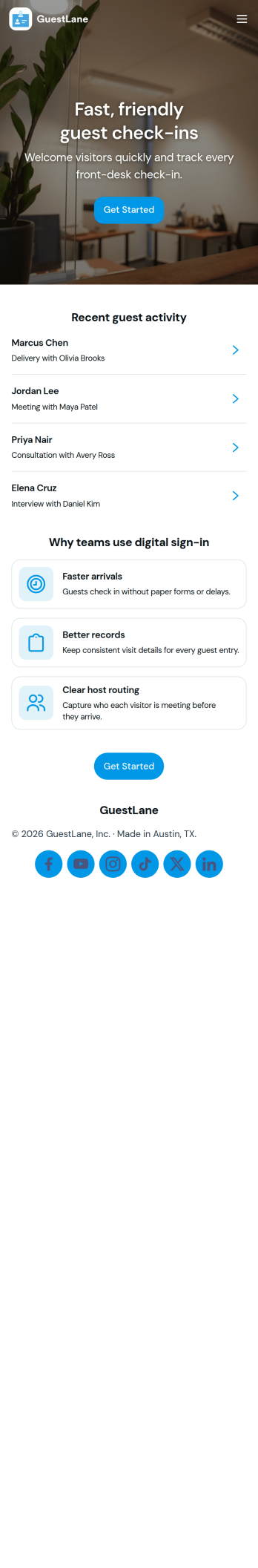 Guest Sign In App Template