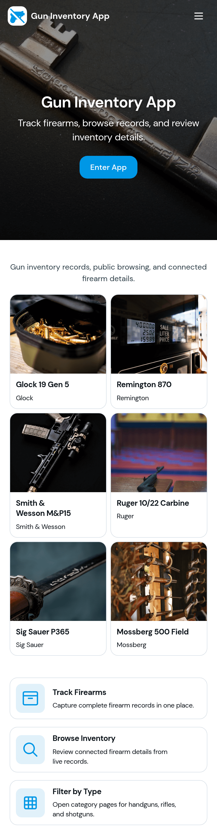 Gun Inventory App Template | Jotform