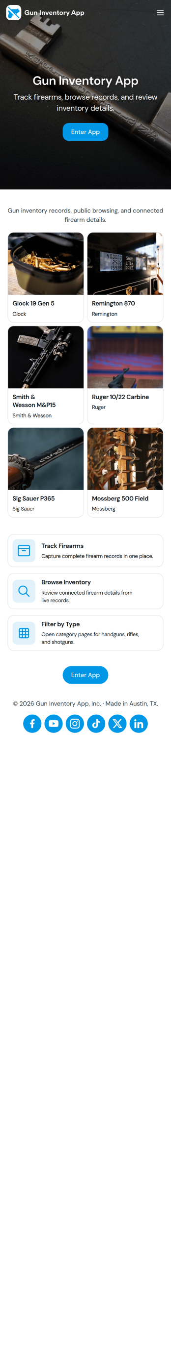 Gun Inventory App Template