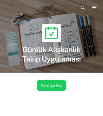 Günlük Alışkanlık Takip Uygulama Șablonu