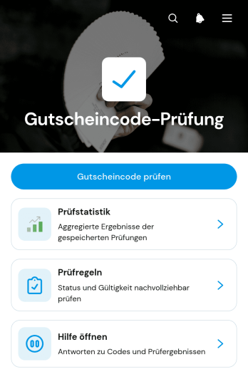 Gutscheincode-Prüf-App