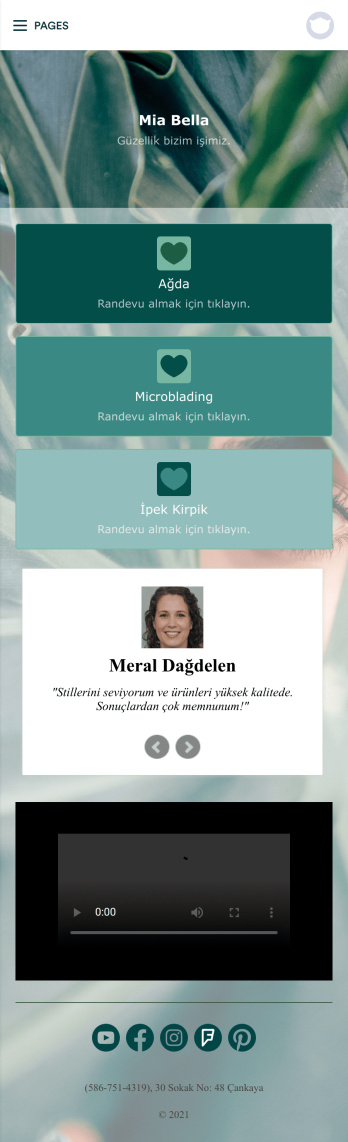 Güzellik Stüdyosu Uygulaması Template