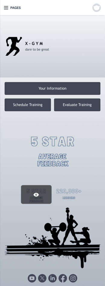 Gym Schedule App Template